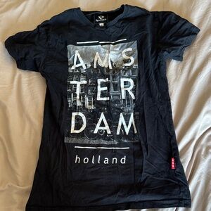 Black Amsterdam Graphic T-Shirt